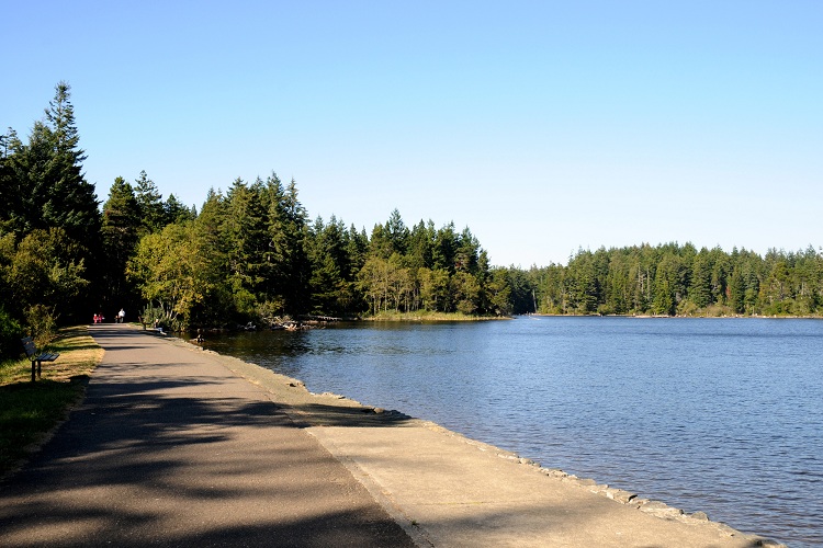 Hike one of the many lakefront trails